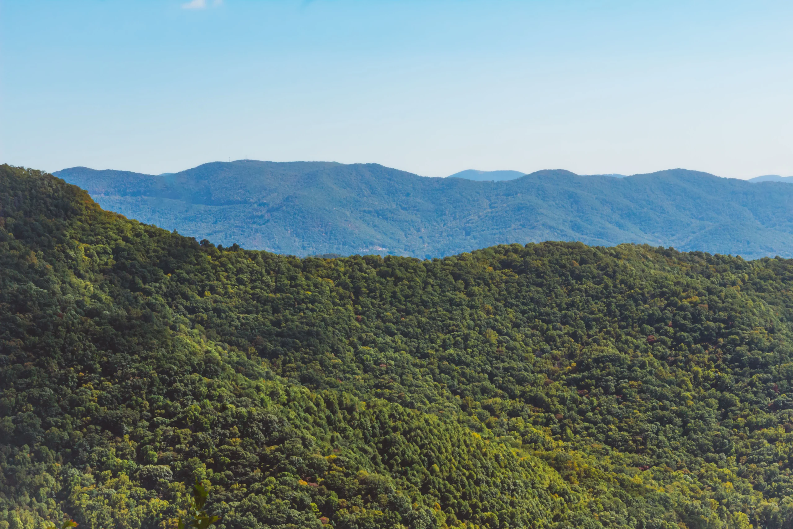 Asheville and surrounding areas landscape.